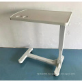 adjustable height hospital overbed table with wheel